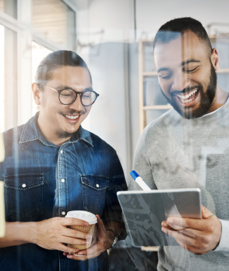 Raising Finance two men looking at finances